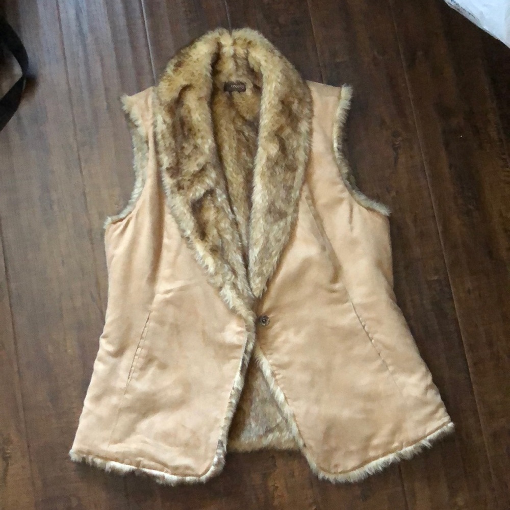 Fur lined vest